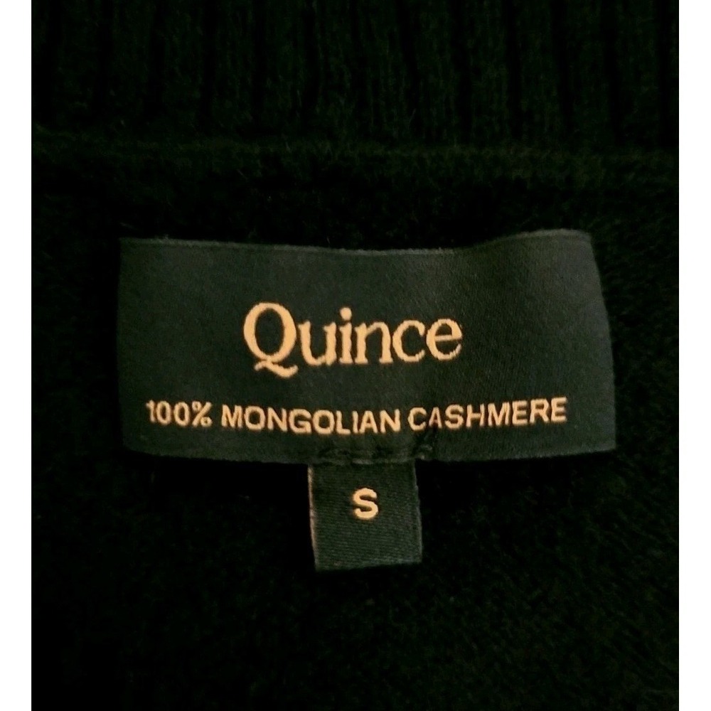 Quince S NWOT Mongolian Cashmere Open Cardigan Sweater Black Quiet Lux Minimal - Picture 3 of 12